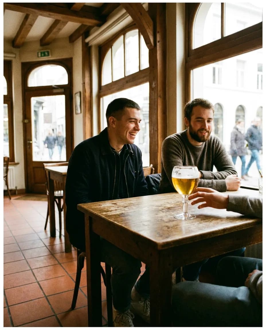 La Trappe Blond — e ndarë në tavolinë kafeneje