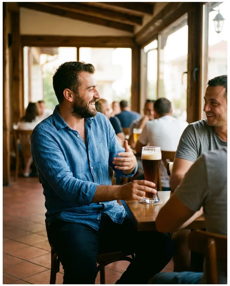 HB Schwarze Weisse — e ndarë në tavolinë kafeneje