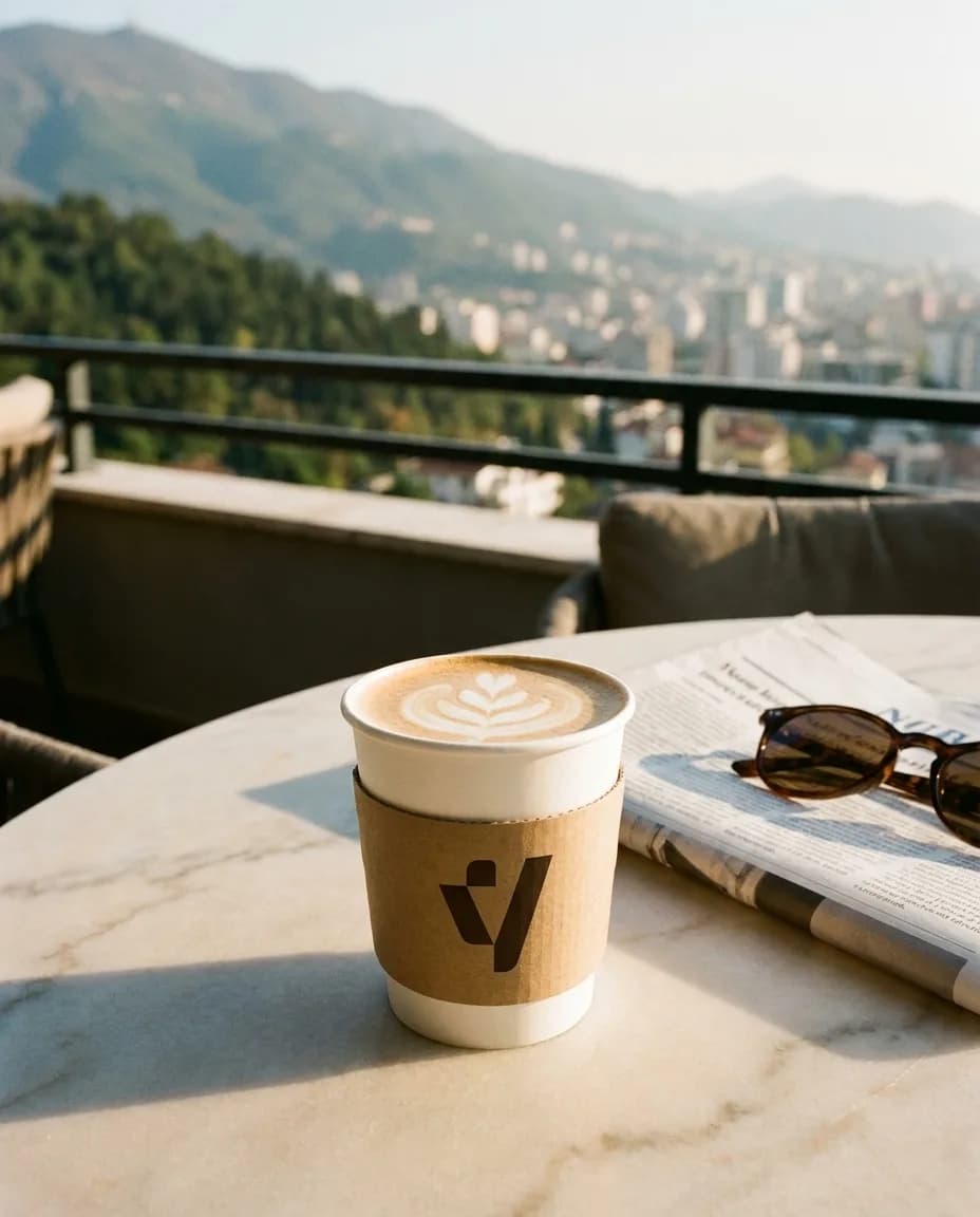Kapuçino me Kafe — në një tavolinë kafeneje në Tiranë