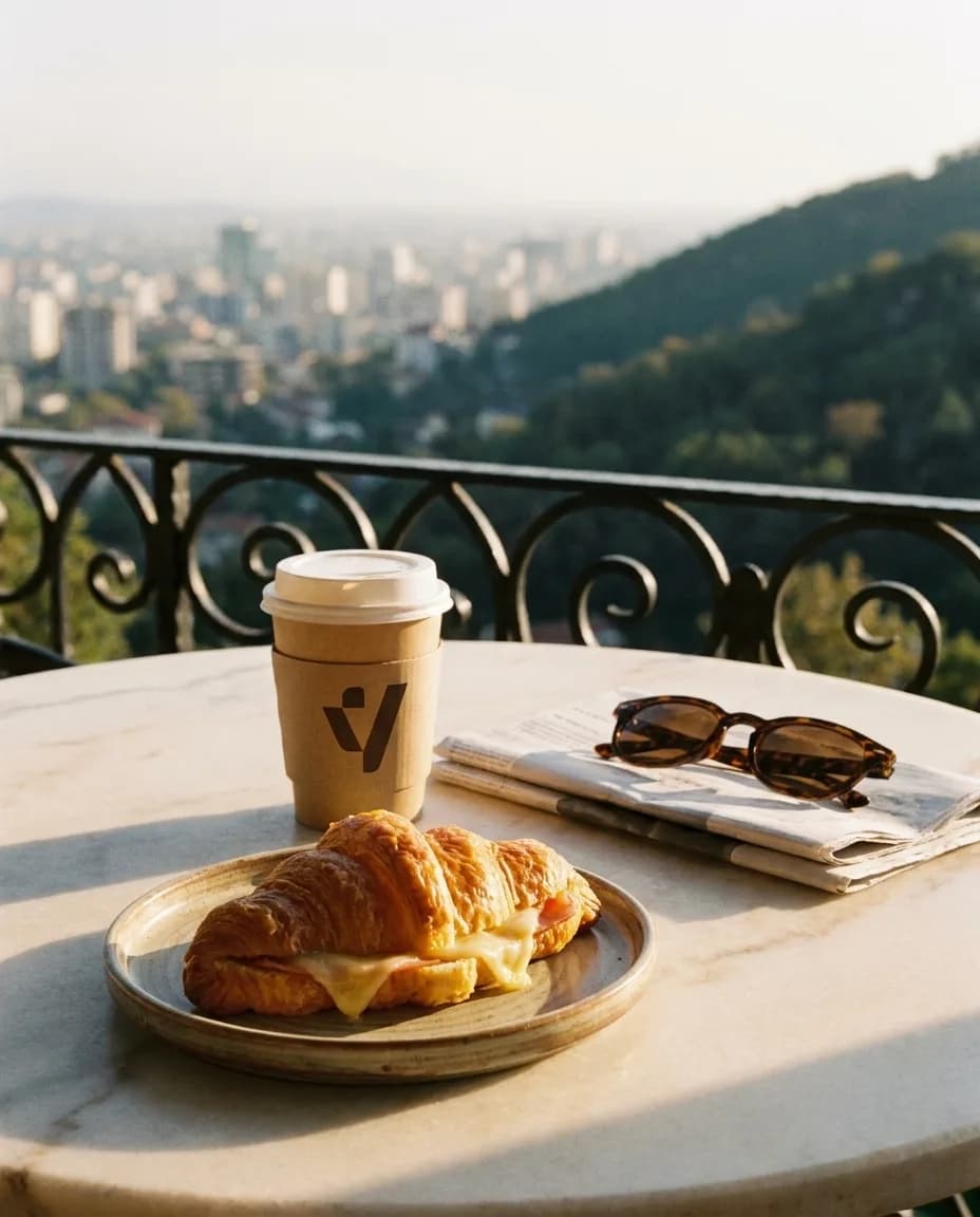 Kruasan i Kripur — në një tavolinë kafeneje në Tiranë
