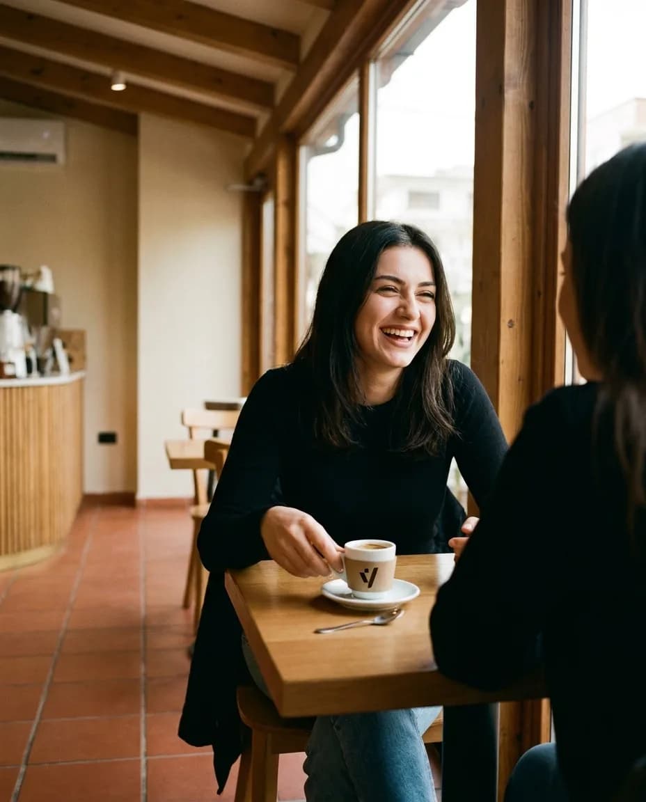Kafe Espres — e ndarë në tavolinë kafeneje