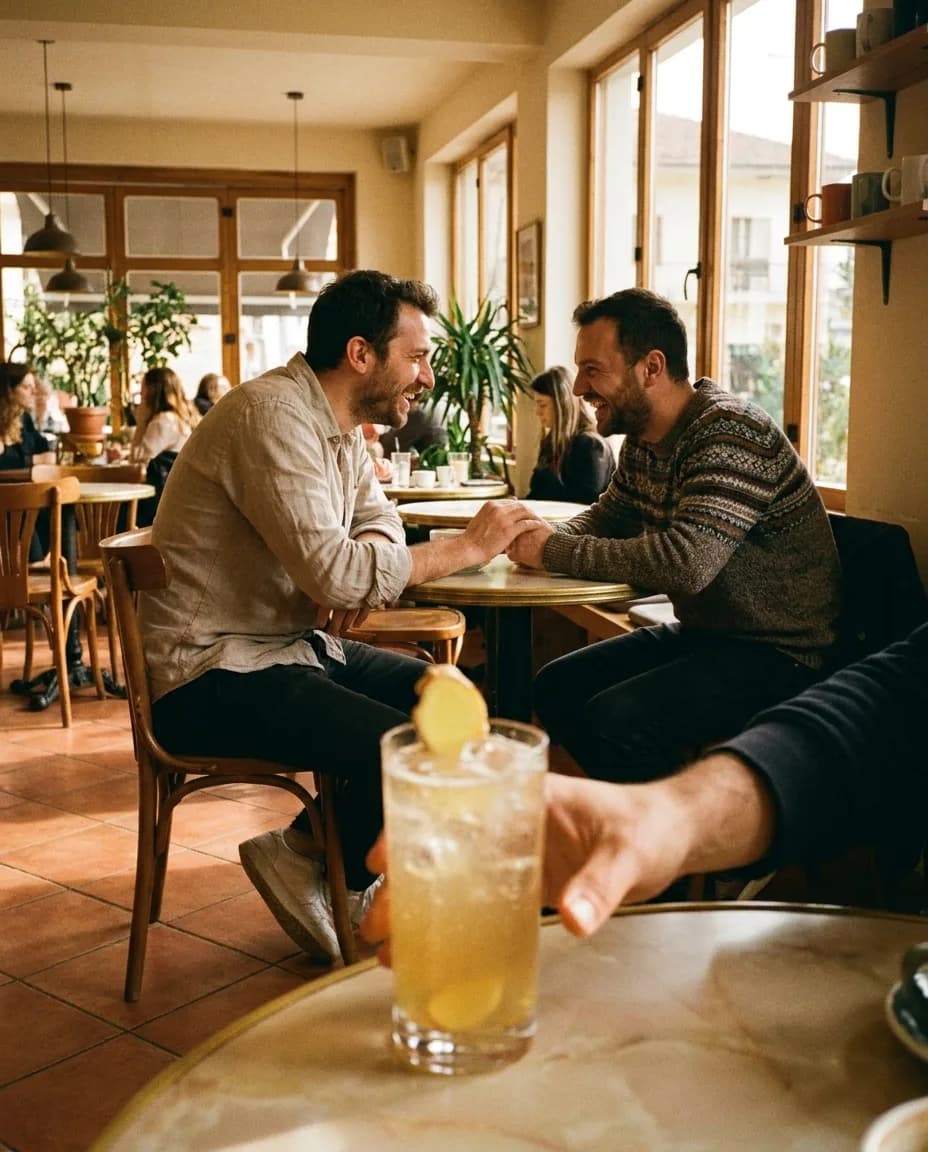 Franklin Xhinxher Ale — e ndarë në tavolinë kafeneje