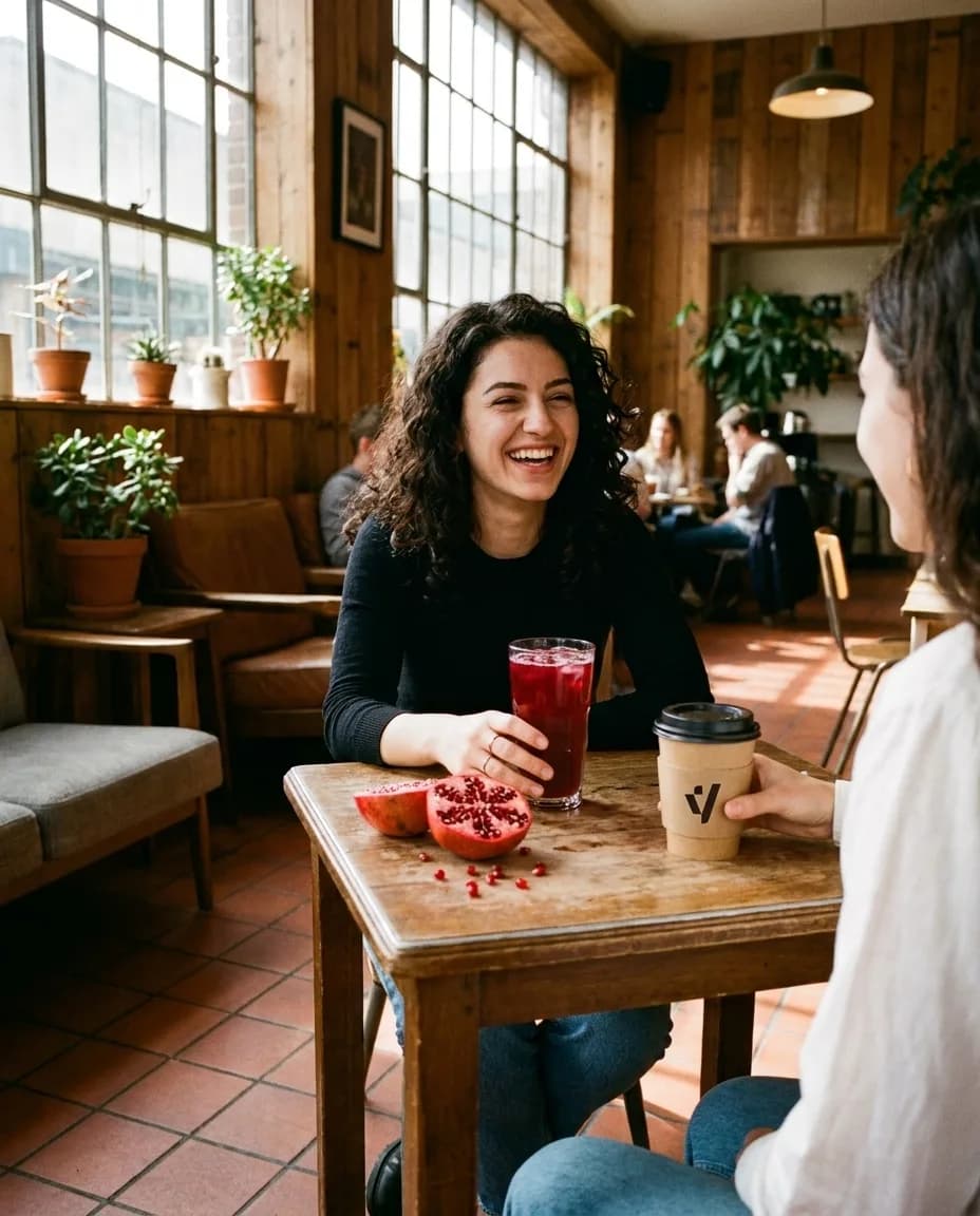 Lëng Shege i Freskët — e ndarë në tavolinë kafeneje