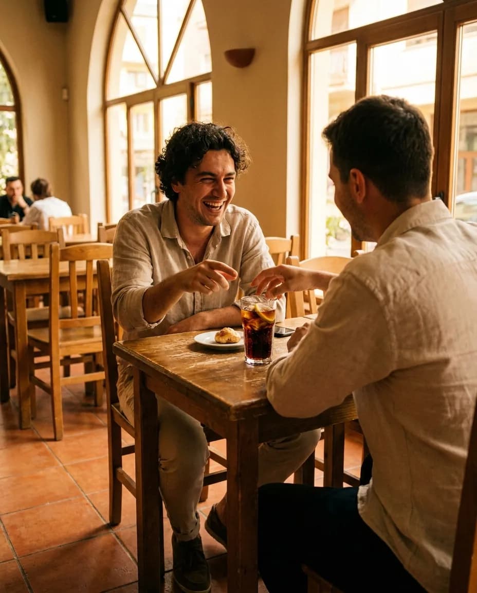 Loux Cola — e ndarë në tavolinë kafeneje